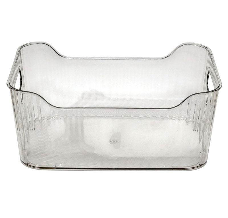 ORGANIZADOR RECIPIENTE DE ALMACENAMIENTO DE ACRILICO CONTENEDOR TRANSPARENTE PARA REFRIGERADOR O ESTANTE 23X15X8.5CM