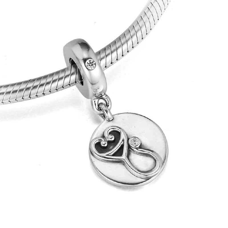 PCHARM4086 FORMA ESTETOSCOPIO PANDORA PLATA 9.25
