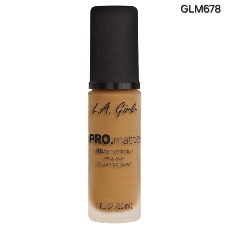 BASE MAQUILLAJE LIQUIDA MATE LARGA DURACION TONO GLM678 SAND PRO.MATTE HD L.A. GIRL 30ML