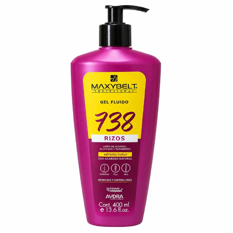 GELATINA PARA PEINAR DEFINIDORA Y MOLDEADORA DE RIZOS 738 MAXYBELT 400ML