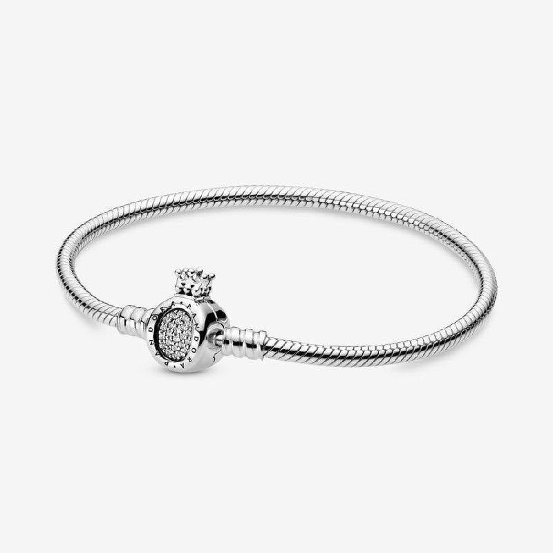 PULSERA PANDORA CON CORONA PANDORA DE PLATA 9.25 PESO: 13.6G