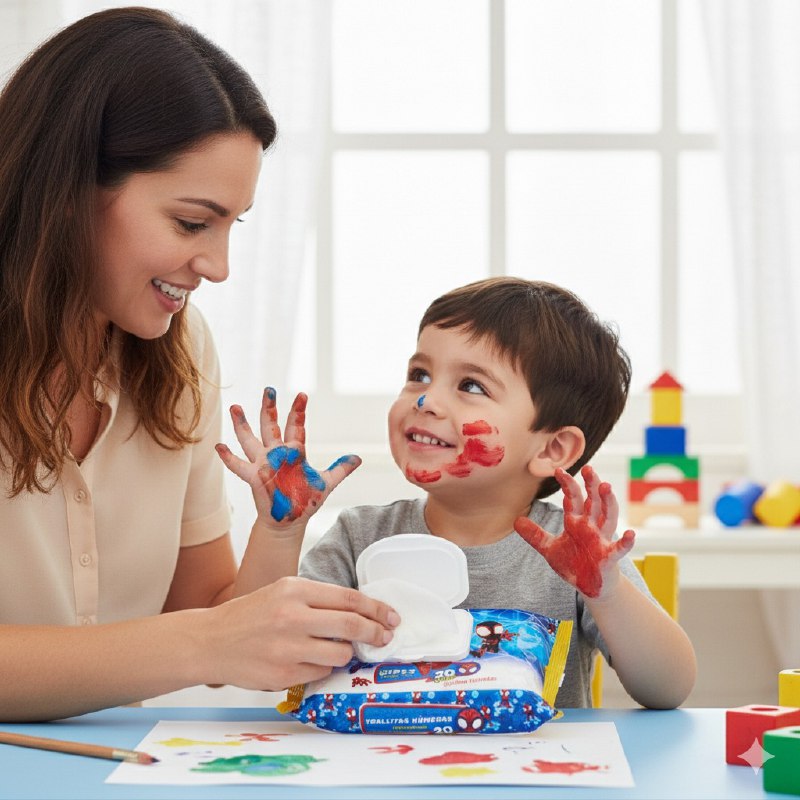 TOALLITAS HUMEDAS PARA NIÑOS ANTIBACTERIALES MARVEL SPIDERMAN 20UND