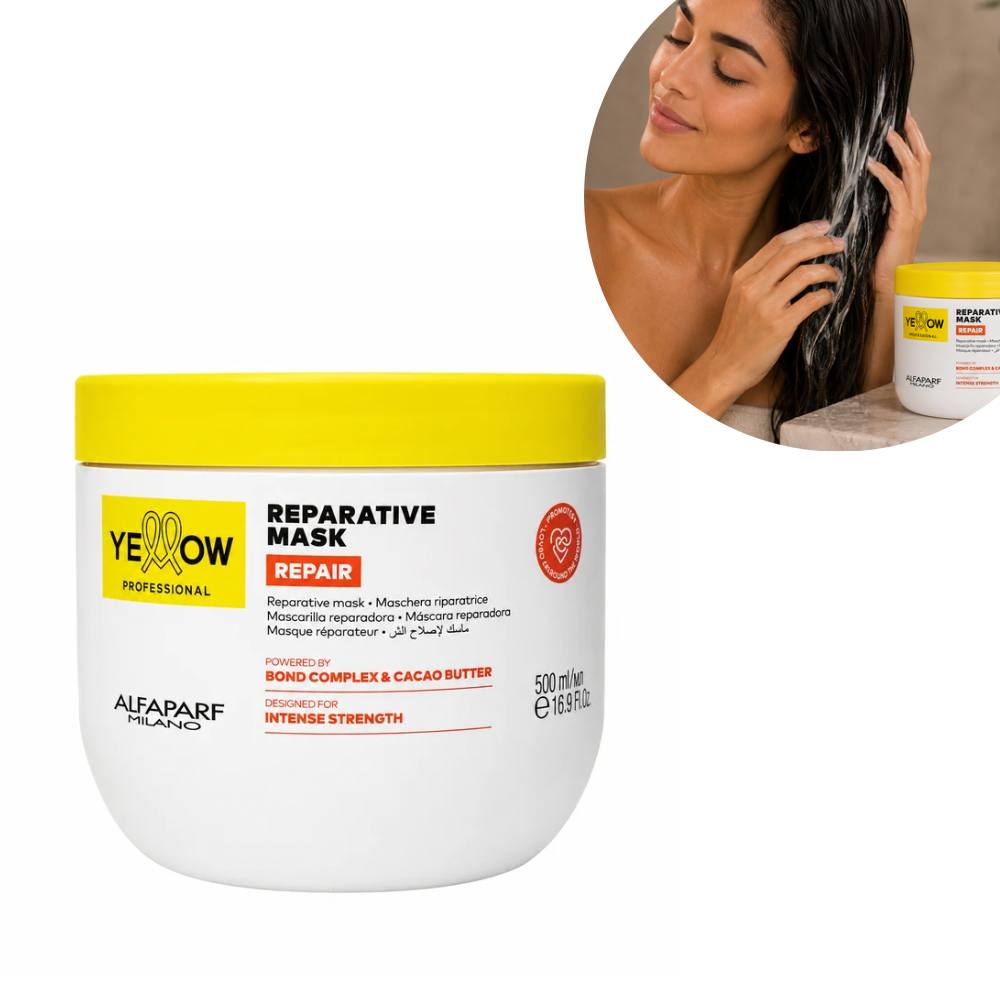 MASCARILLA REPARADORA PROFUNDA Y FORTALEZA YELLOW PROFESSIONAL 500ML 1 UND