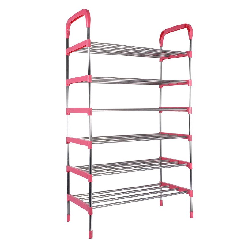 ESTANTE ORGANIZADOR DE ZAPATOS DE 6 NIVELES CON TUBO DE ACERO GALVANIZADO