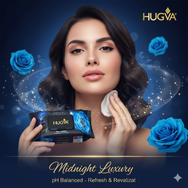 TOALLITAS HUMEDAS CON OLOR A PERFUME MIDNIGHT HUGVA 120UND