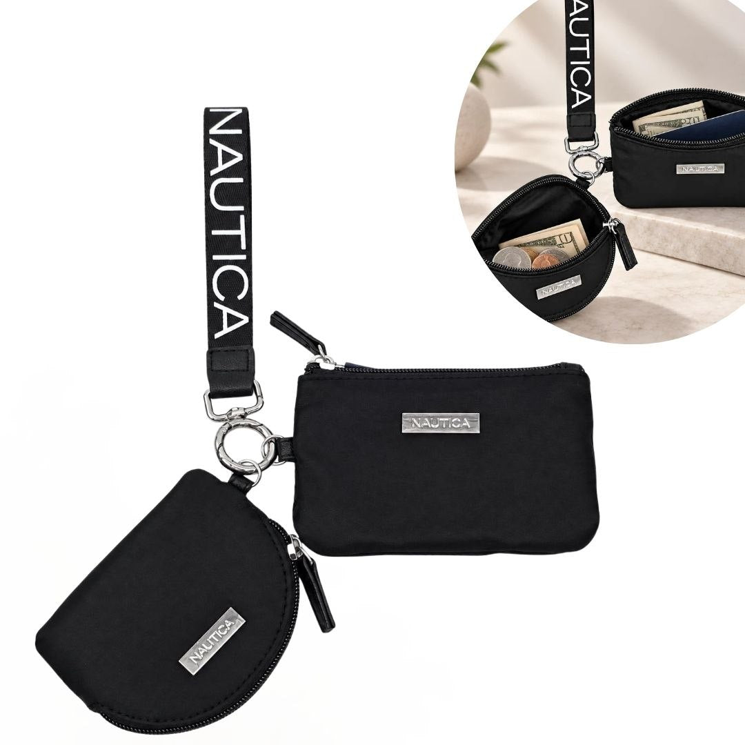 SET DE MONEDERO Y TARJETERO ORIGINAL NAUTICA PARA DAMA