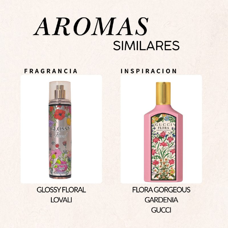 SPLASH LOVALI GLOSSY FLORAL 220ML (M) (AROMA SIMILAR GUCCI FLORA GORGEOUS GARDENIA)
