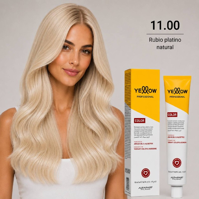 TINTE PERMANENTE PARA EL CABELLO CON ACEITE DE ARGAN Y ALOETRIX TONO 11.00 RUBIO PLATINO NATURAL ALFAPARF 100ML