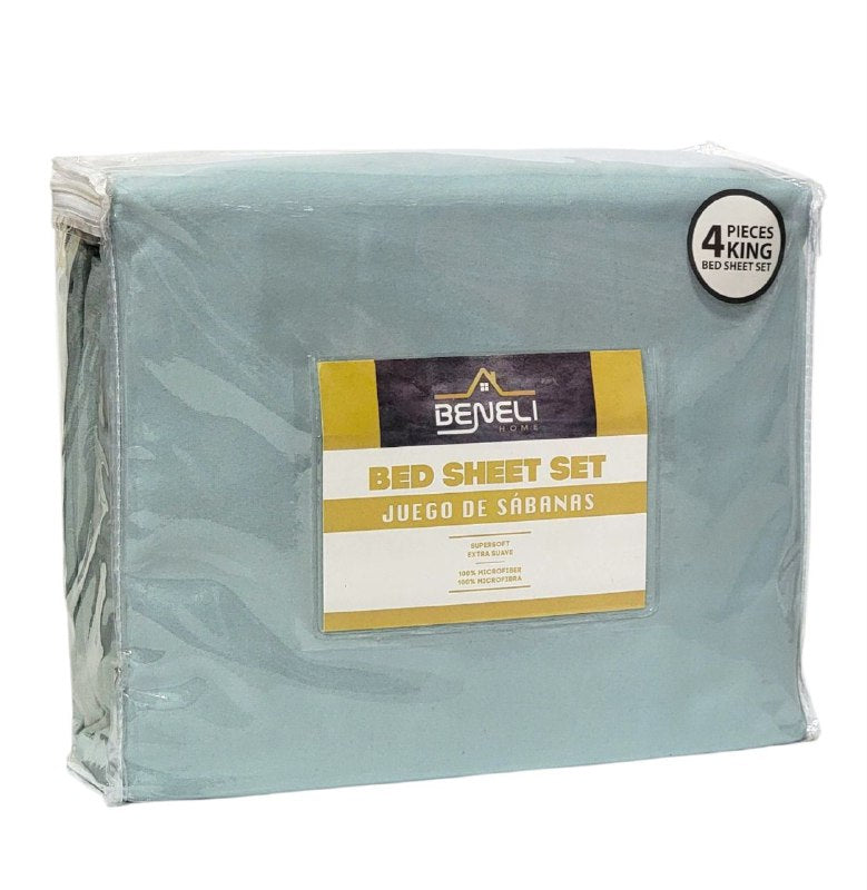 JUEGO DE SABANAS CAMERA DE 4 PIEZAS KING BENELI HOME, 25 ESTILOS