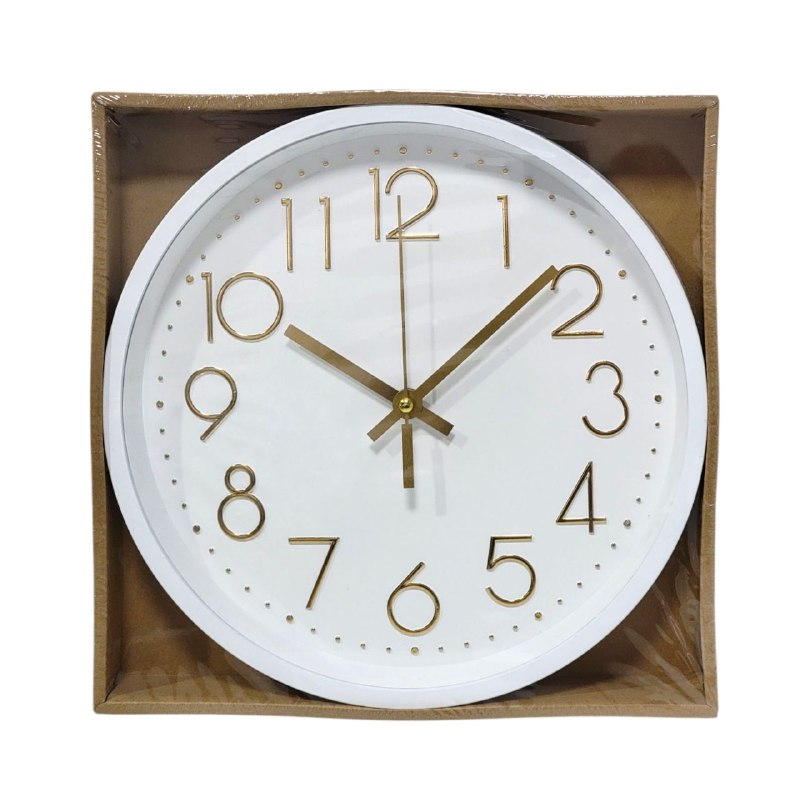 DECORACION ADORNO RELOJ DE PARED REDONDO MODERNO Y ELEGANTE 29X29CM