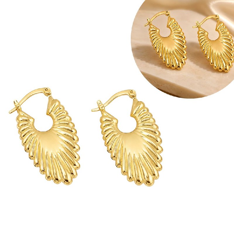 ARGOLLAS DE ENCHAPE ARA DAMA 4CM