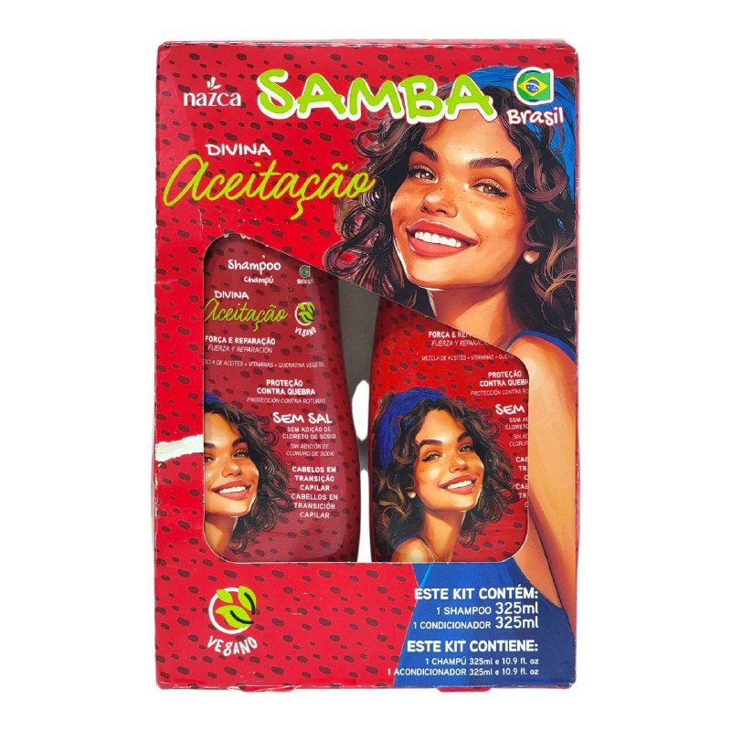 SHAMPOO Y ACONDICIONADOR EN SET PARA CABELLO RIZADOS CON ACEITE HIDRATANTE NAZCA 325MLX2