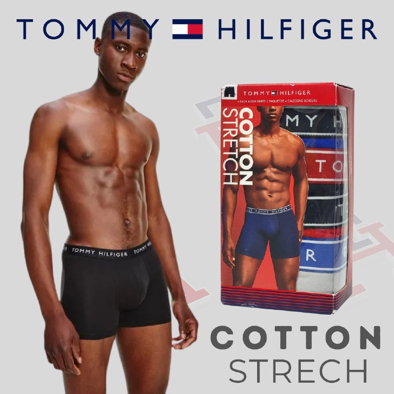ROPA INTERIOR PARA CABALLERO TOMMY HILFIGER COTTON STRETCH 4 UNIDADES TALLA XTRA LARGE 40-42 (XL)