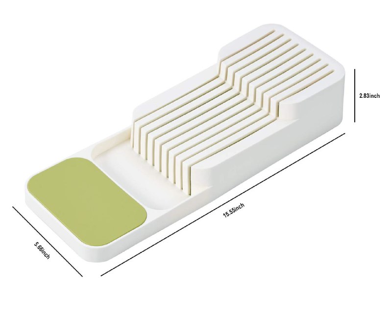 ORGANIZADOR DE CUCHILLOS DE COCINA, MANTEN LOS CUCHILLOS ORDENADOS CON DISEÑO DE 2 NIVELES, AHORRA ESPACIO EN CAJON