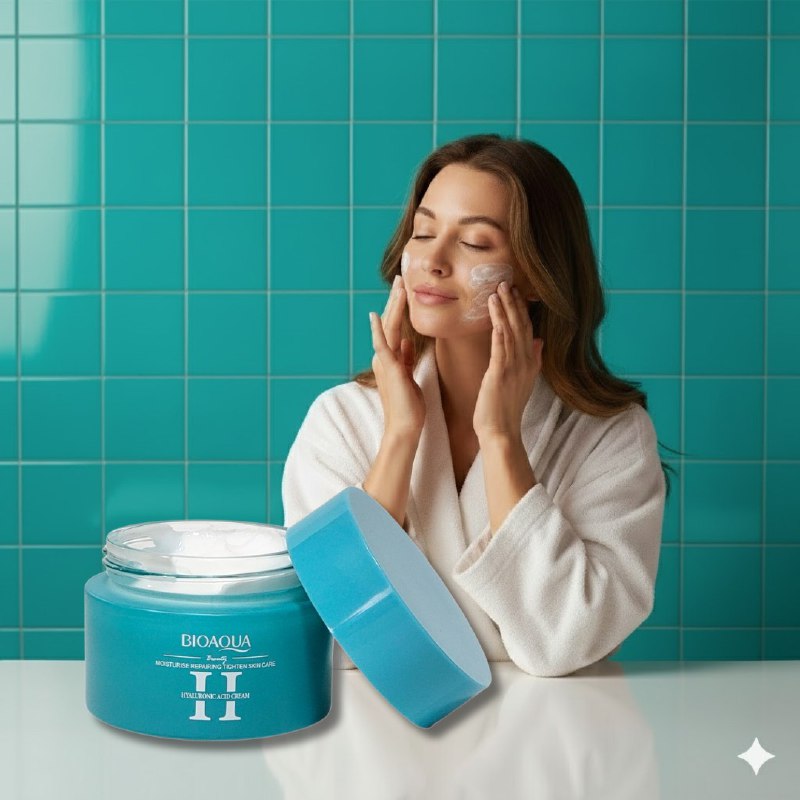 CREMA FACIAL HIDRATANTE REPARADORA Y REAFIRMANTE DE ACIDO HIALURONICO BIOAQUA 60G