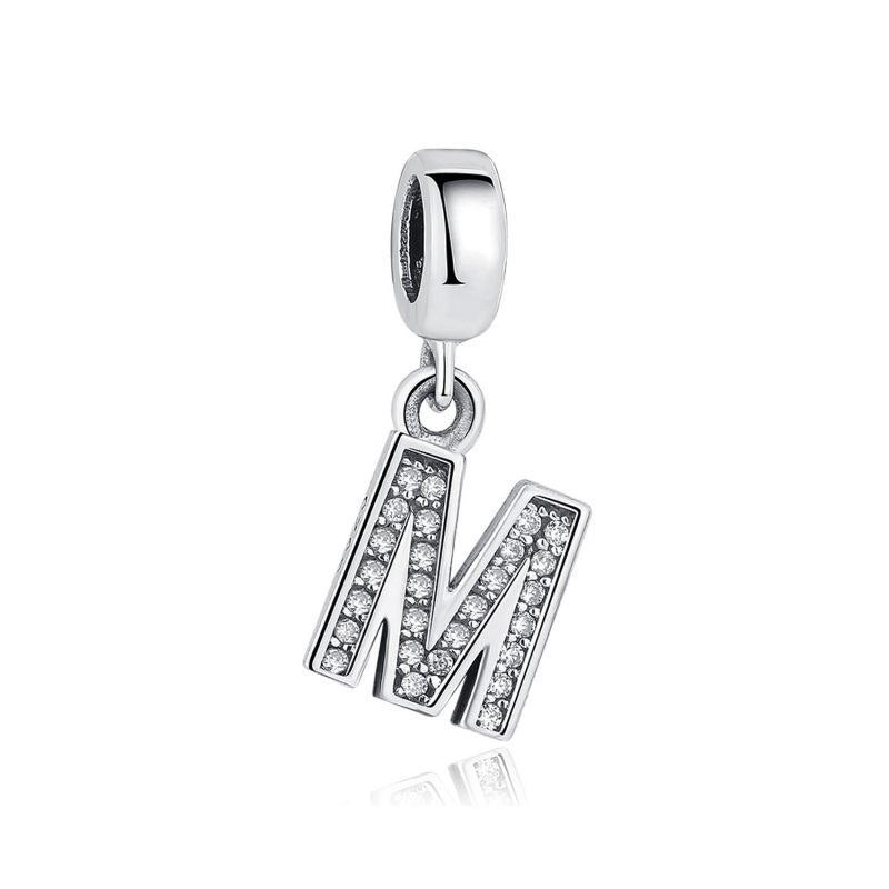 PCHARM800 LETRA M PANDORA PLATA 9.25