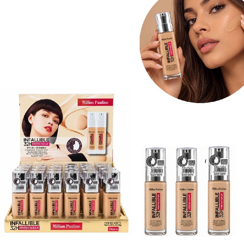 BASE DE MAQUILLAJE LIQUIDA DE LARGA DURACION MILLION PAULINE 30G (DUPE DE LOREAL)
