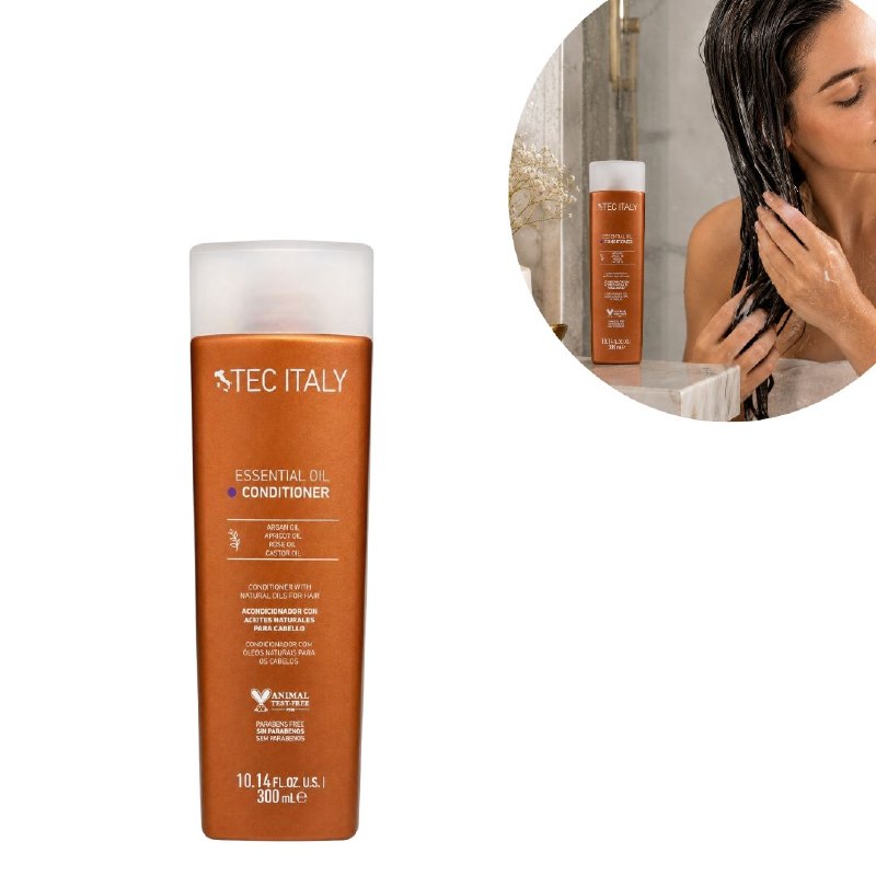 ACONDICIONADOR NUTRITIVO CON ACEITE DE ARGAN ALBARICOQUE ROSA Y RICINO TEC ITALY 300ML