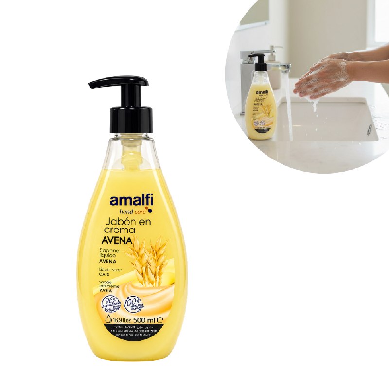 JABON LIQUIDO PARA MANOS CON AROMA A AVENA AMALFI 500ML