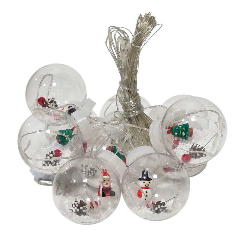 LUCES DECORATIVAS NAVIDEÑAS CORTINA DE LUZ LED DE 10 COLGANTES, PERFECTA PARA INTERIORES Y EXTERIORES, LUZ MULTICOLOR 23.5X16X16.5CM