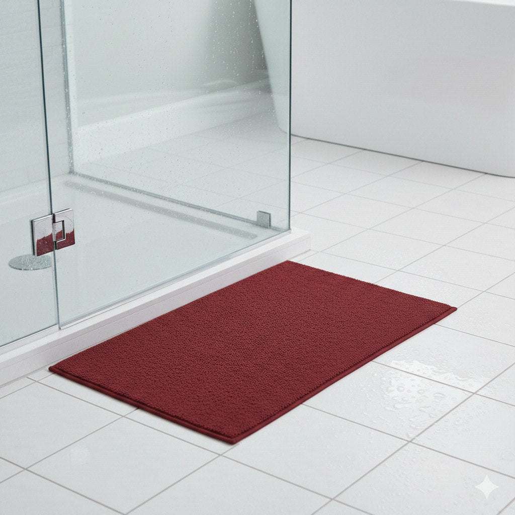 SET DE ALFOMBRA PARA BAÑO COLOR VINO 2PCS THE SPA COLLECTION