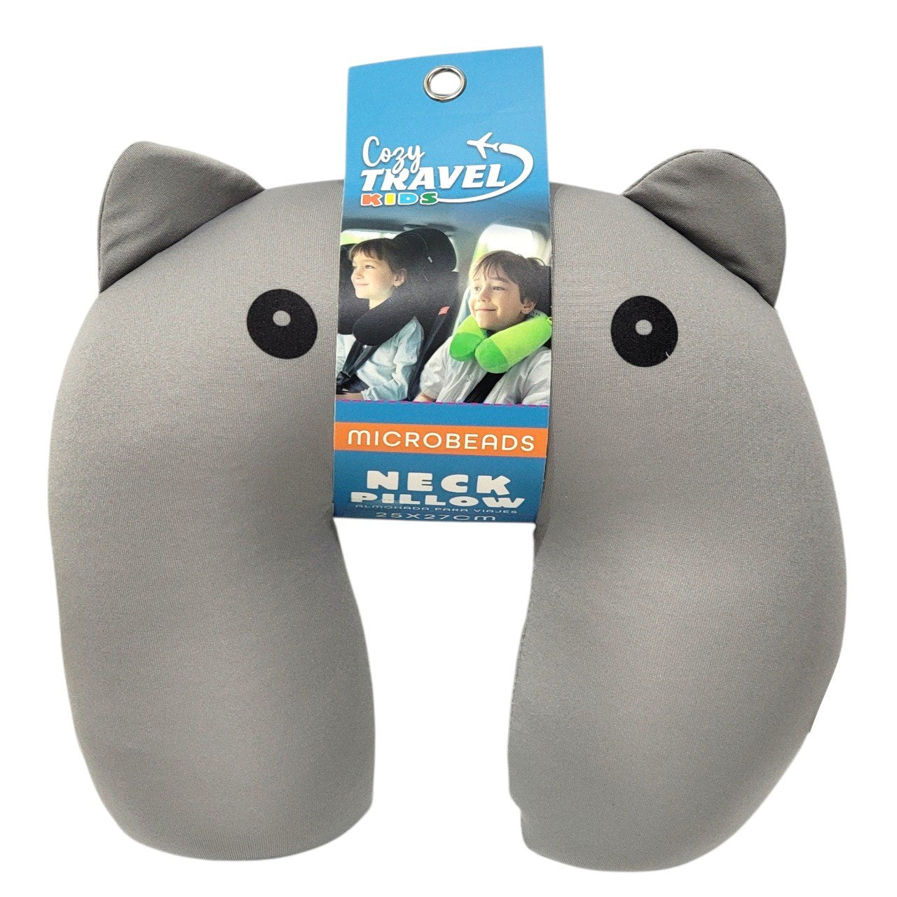 ALMOHADAS DE VIAJE RELLENAS DE MICROPERLAS COZY TRAVEL KIDS 25X27CM