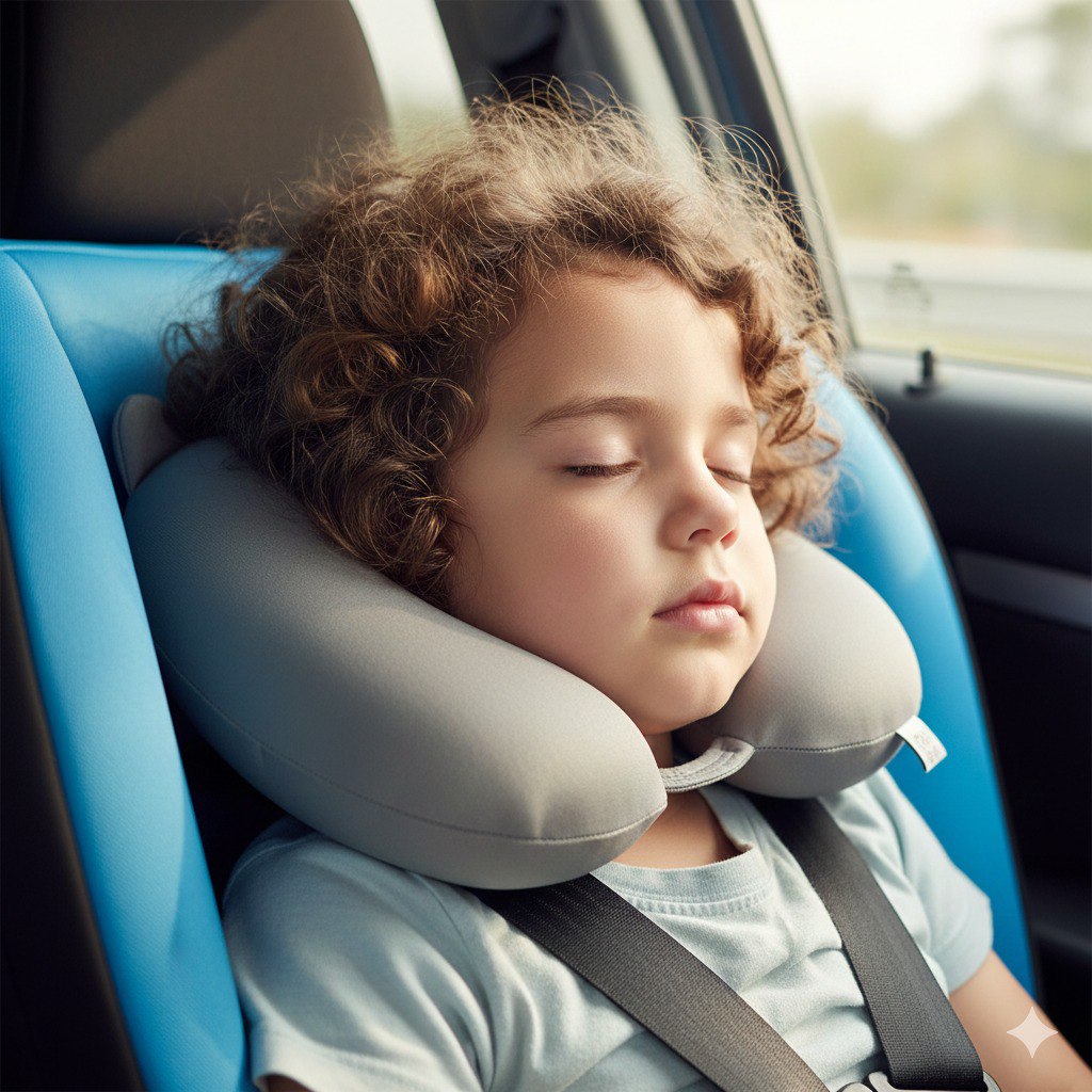 ALMOHADAS DE VIAJE RELLENAS DE MICROPERLAS COZY TRAVEL KIDS 25X27CM
