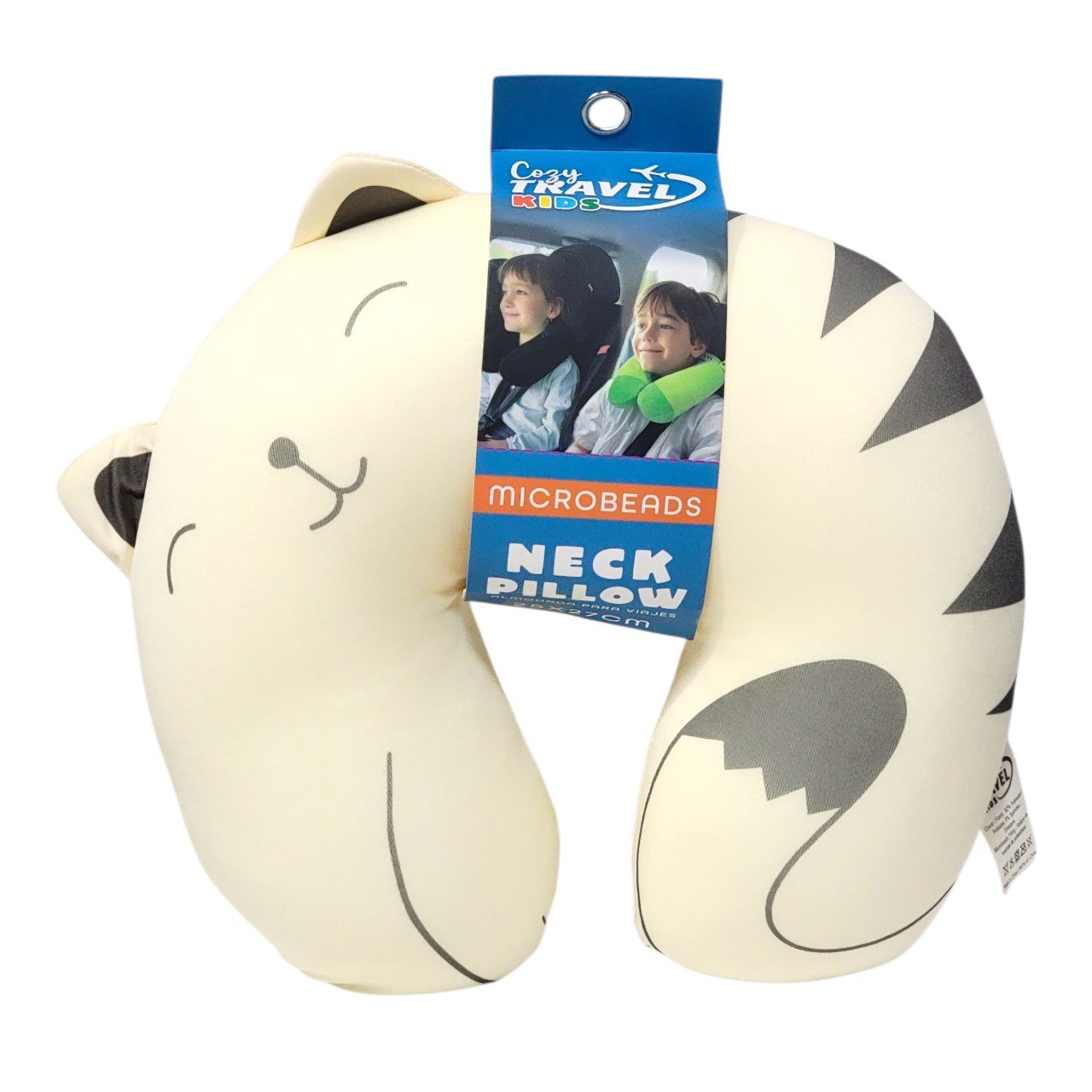 ALMOHADAS DE VIAJE RELLENAS DE MICROPERLAS COZY TRAVEL KIDS 25X27CM