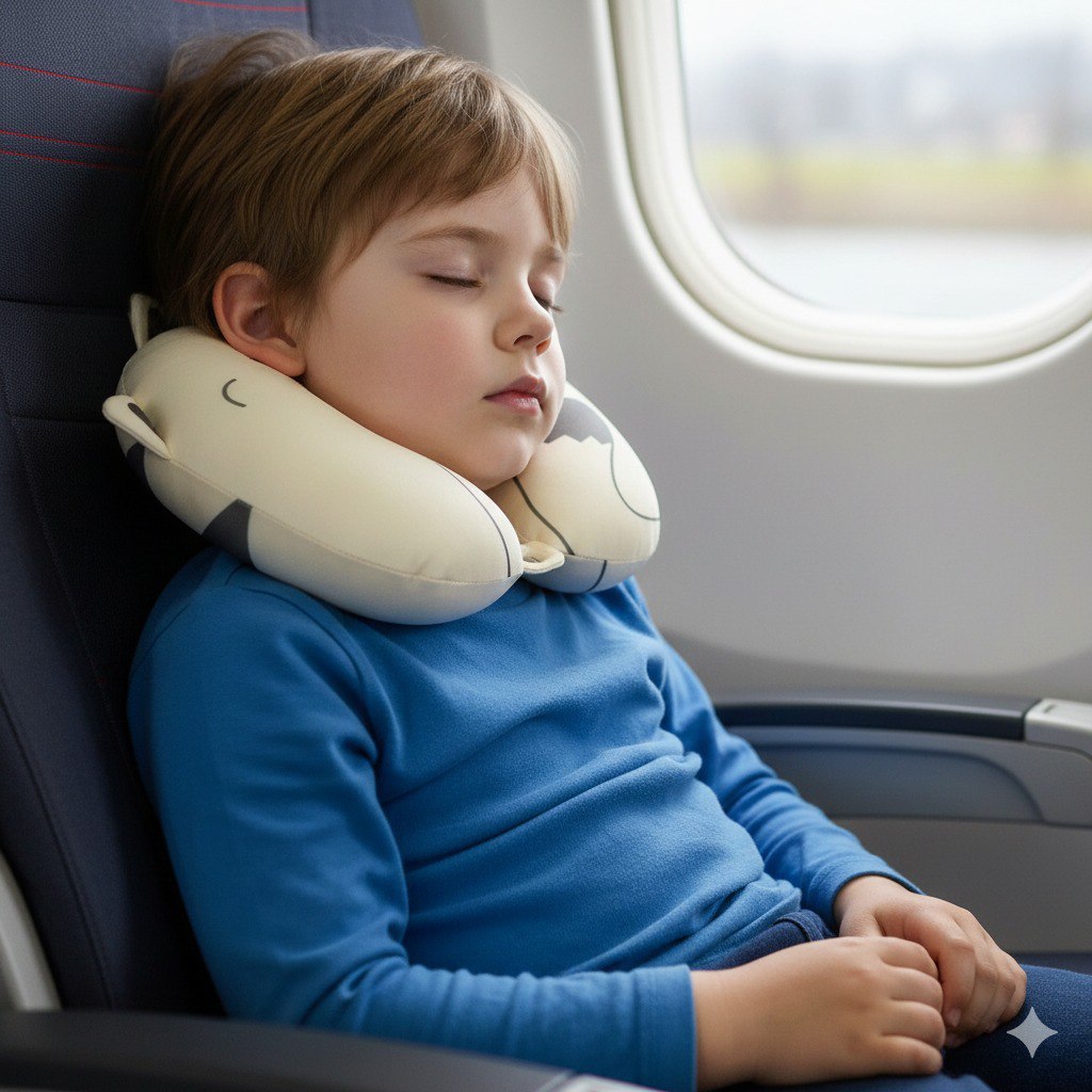 ALMOHADAS DE VIAJE RELLENAS DE MICROPERLAS COZY TRAVEL KIDS 25X27CM