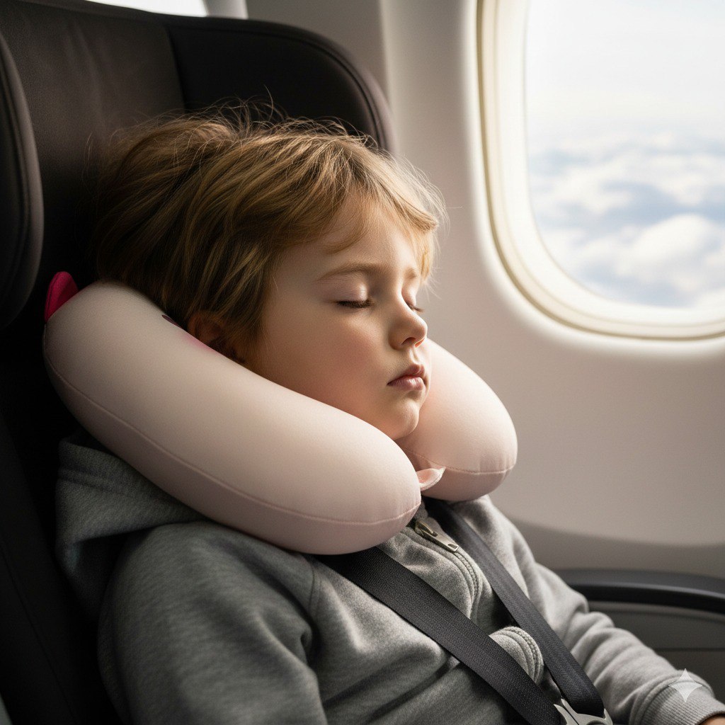 ALMOHADAS DE VIAJE RELLENAS DE MICROPERLAS COZY TRAVEL KIDS 25X27CM