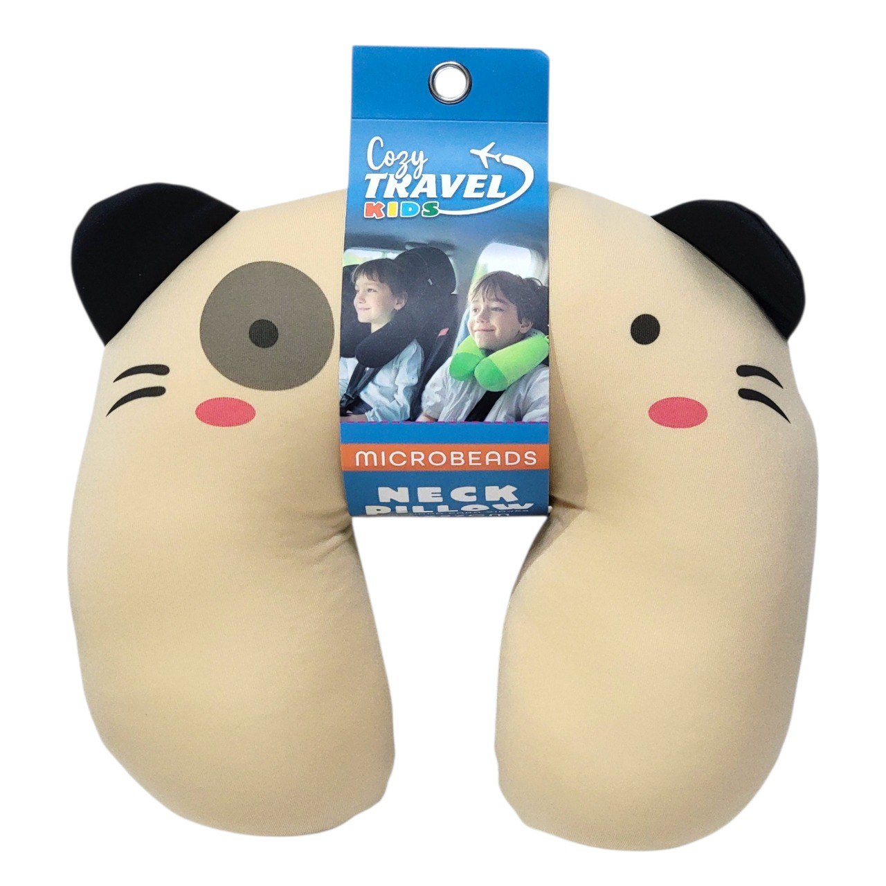 ALMOHADAS DE VIAJE RELLENAS DE MICROPERLAS COZY TRAVEL KIDS 25X27CM