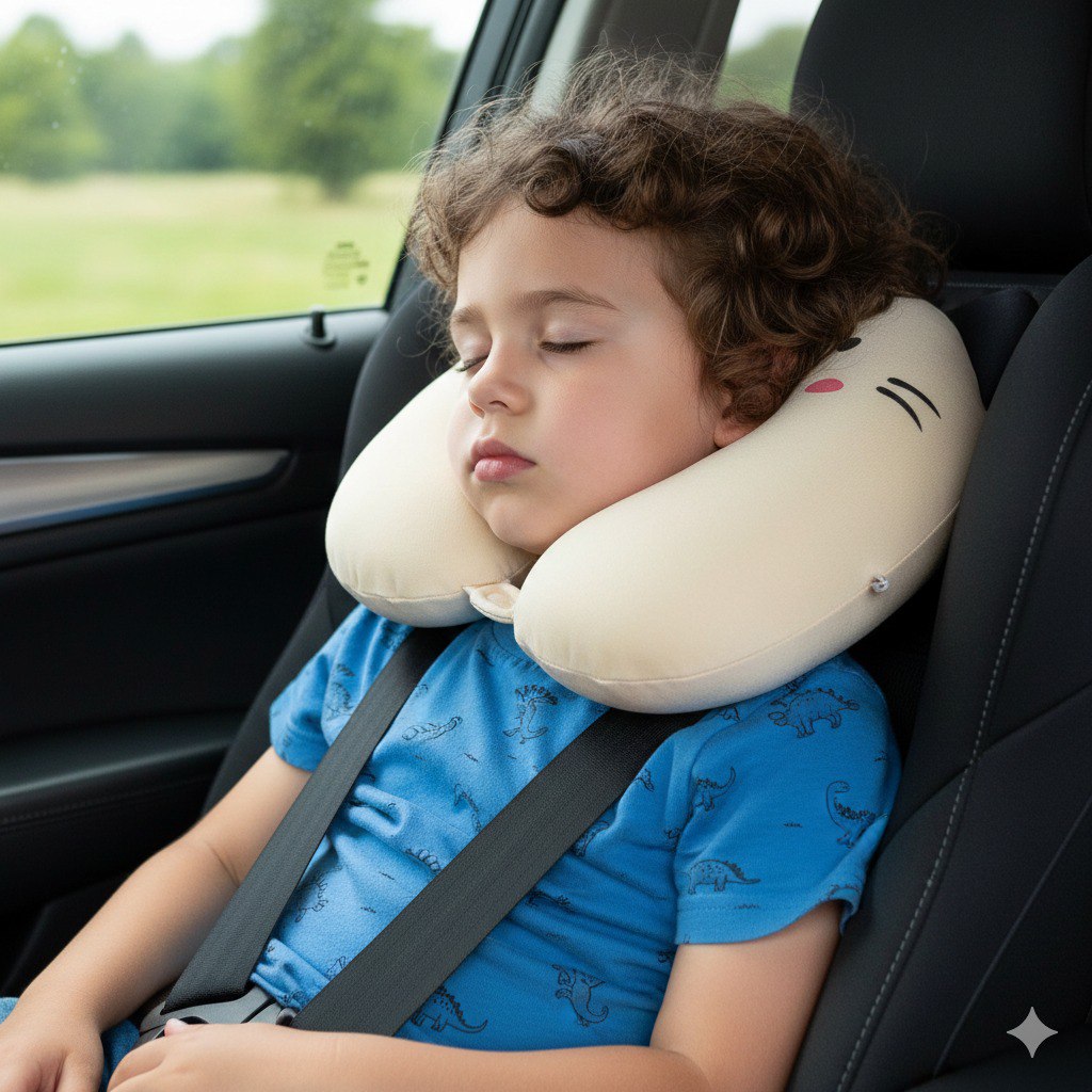 ALMOHADAS DE VIAJE RELLENAS DE MICROPERLAS COZY TRAVEL KIDS 25X27CM