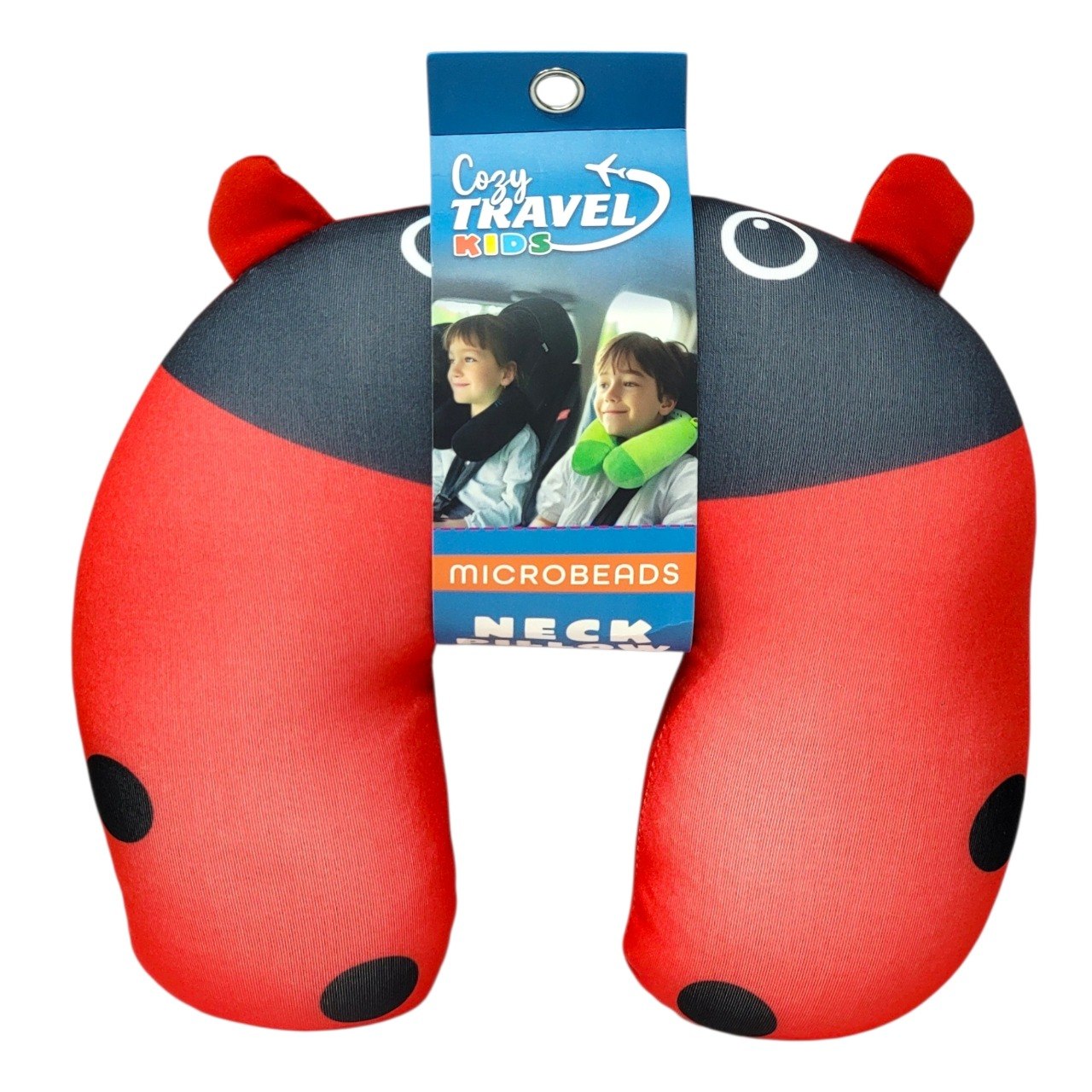ALMOHADAS DE VIAJE RELLENAS DE MICROPERLAS COZY TRAVEL KIDS 25X27CM