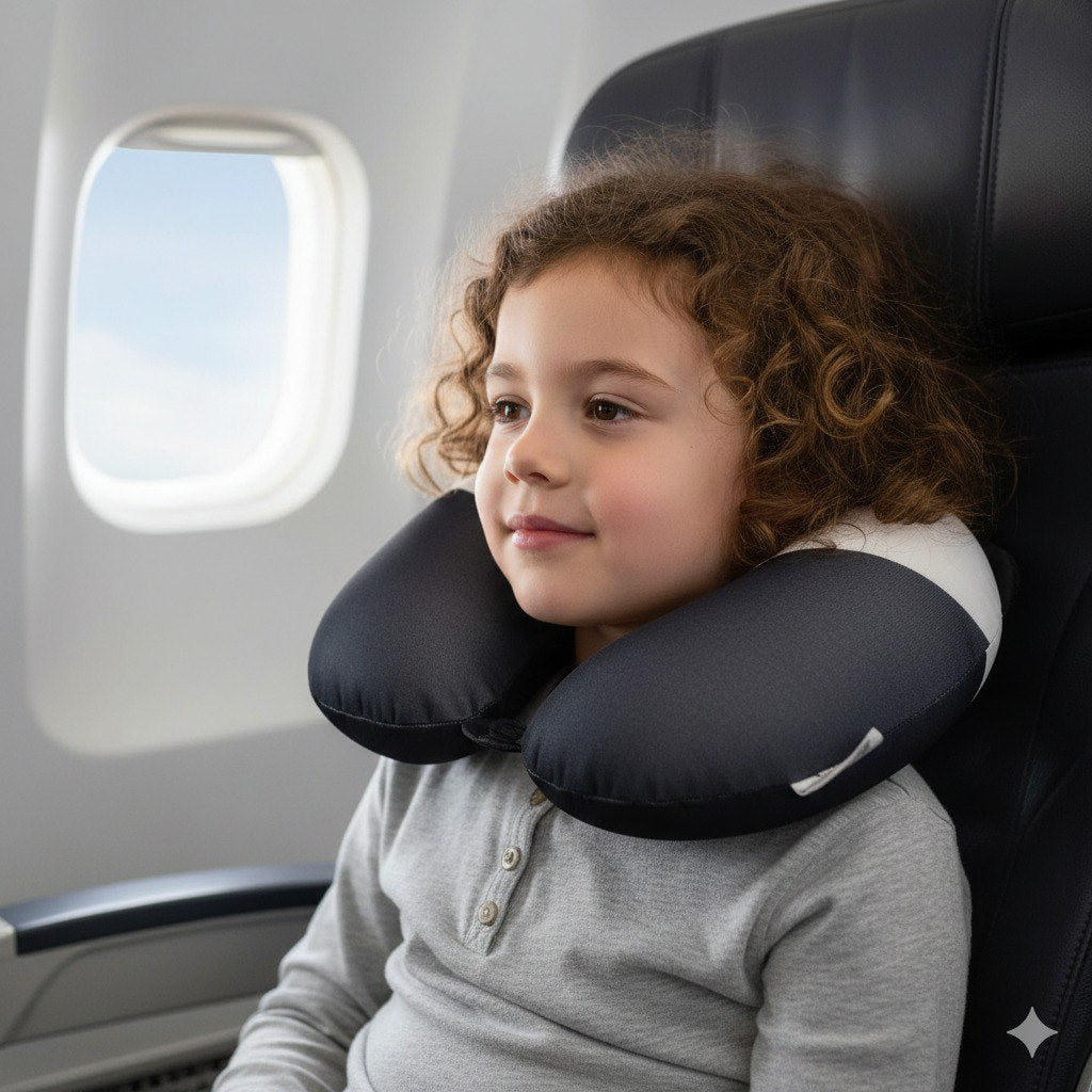ALMOHADAS DE VIAJE RELLENAS DE MICROPERLAS COZY TRAVEL KIDS 25X27CM
