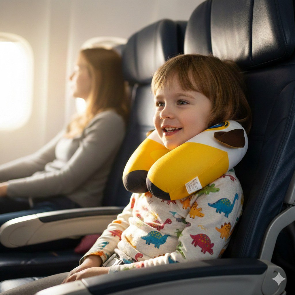 ALMOHADAS DE VIAJE RELLENAS DE MICROPERLAS COZY TRAVEL KIDS 25X27CM