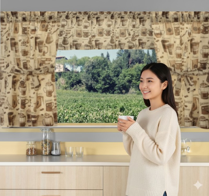CORTINAS PARA HOGAR COCINA, ELEGANTES EN SET DE 3 PIEZAS BENELI HOME PARA HOGAR COCINA, ELEGANTES EN SET DE 3 PIEZAS BENELI HOME