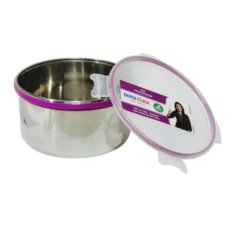 CONTENEDOR DE ACERO INOXIDABLE CIERRE HERMÉTICO PRINCEWARE 2000ML
