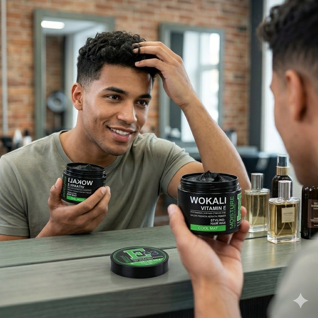 CERA PARA EL CABELLO CUIDADO INTENSIVO Y NUTRICIÓN CABELLO MÁS SEDOSO WOKALI VITAMIN CONT. 150GM