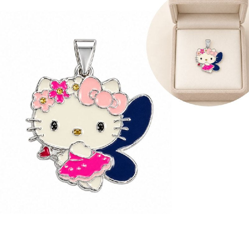 DIJE DE PLATA 9.25 CON DISEÑO DE HELLO KITTY 2CM Y 2.8G