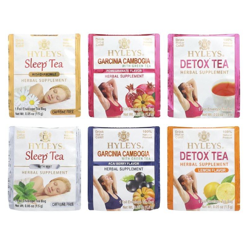 SUPLEMENTO HERBAL DE 28 DIAS FORMULA DE LIMPIEZA SALUDABLE SUPRIME EL APETITO Y ALIVIA INSOMNIO SABOR SURTIDOS HYLEYS DETOX 42UND