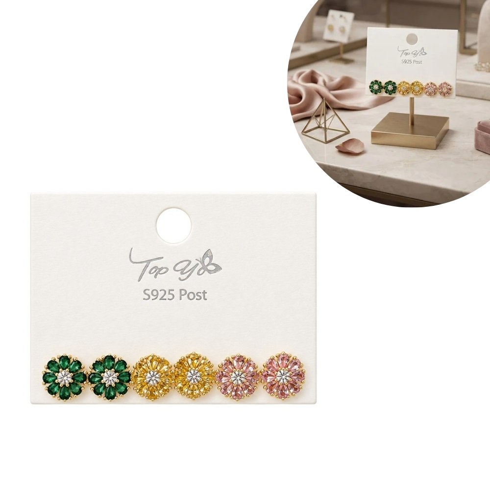 ARITOS DE ENCHAPE PARA DAMA 1CM
