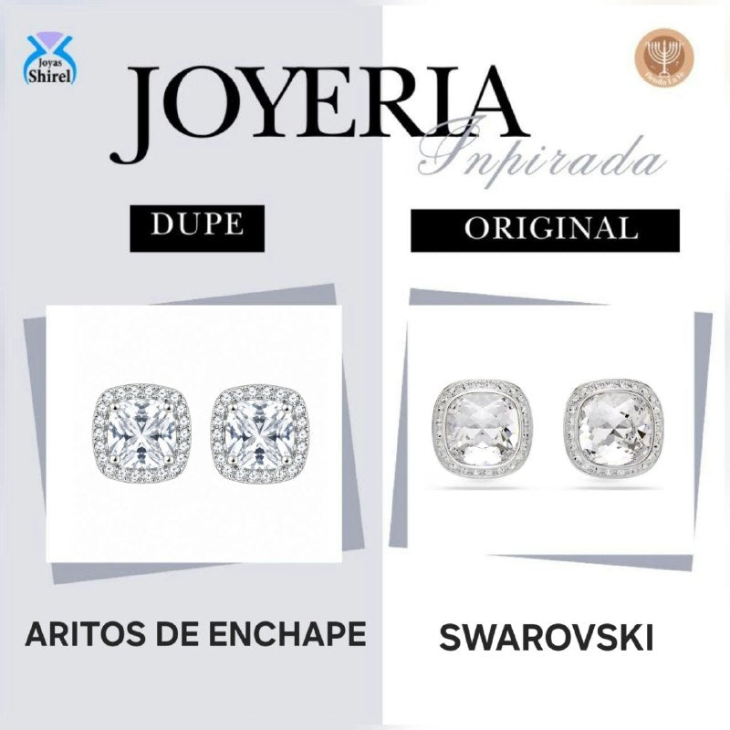 ARITOS DE ENCHAPE PARA DAMA 1CM (DUPE SWAROVSKI)