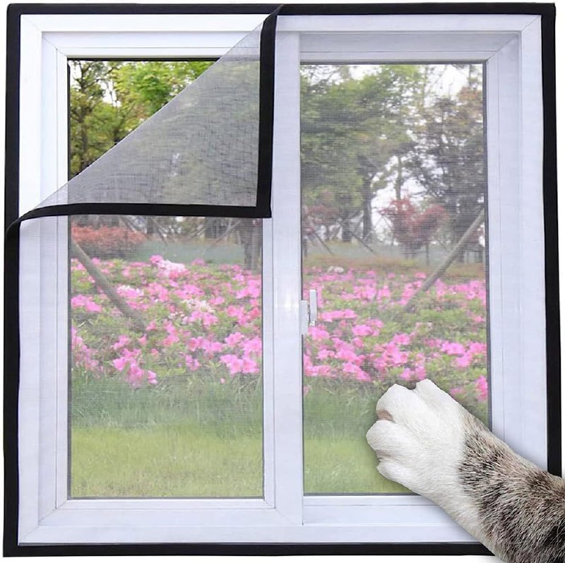 CORTINA MOSQUITERO MAGNETICA, CON BORDE DE BANDA MAGNETICA PARA VENTANAS, SE ADHIERE AL MARCO DE LA VENTANA 2 COLORES MAGNETIC STRIPE 148X148CM