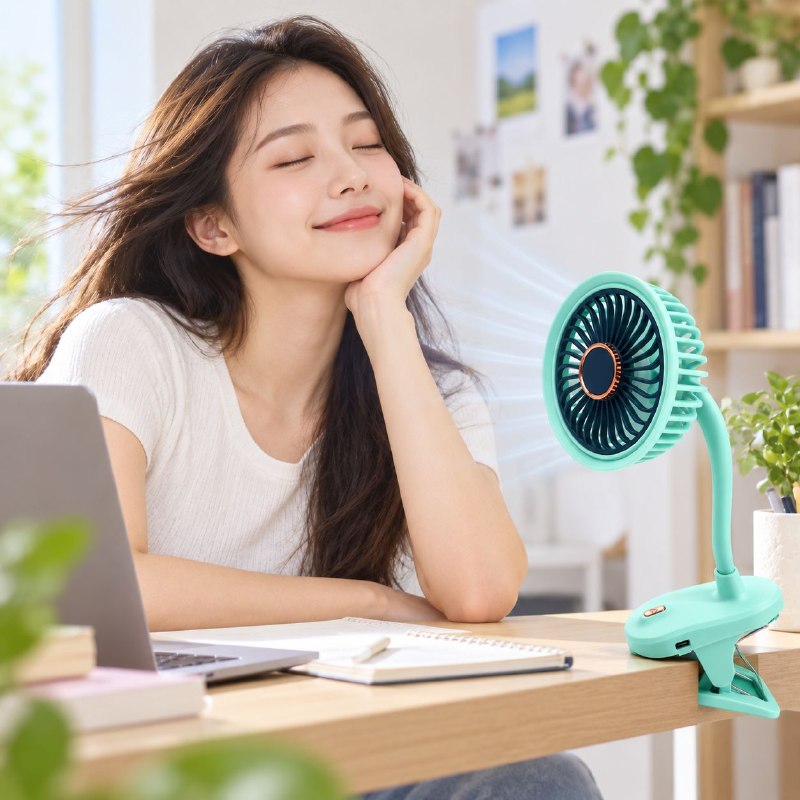 VENTILADOR PORTATIL RECARGABLE CON CLIP Y CUELLO FLEXIBLE BENELI HOME 24CM