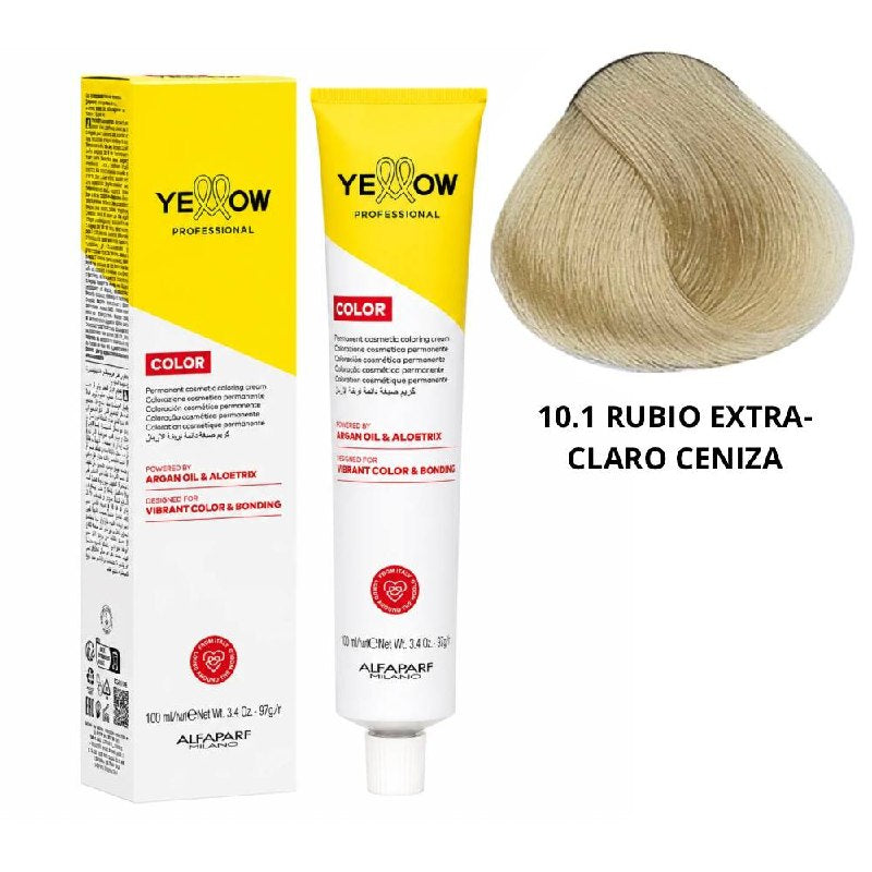 TINTE PERMANENTE PARA EL CABELLO CON ACEITE DE ARGAN Y ALOETRIX TONO 10.1 RUBIO EXTRA CLARO CENIZA ALFAPARF 100ML