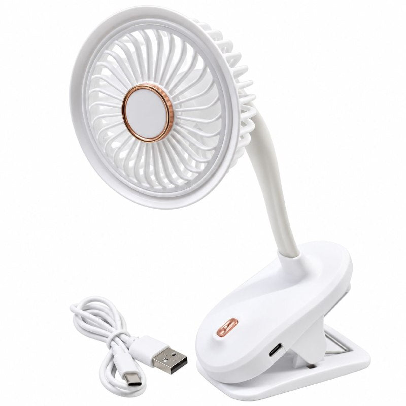 VENTILADOR PORTATIL RECARGABLE CON CLIP Y CUELLO FLEXIBLE BENELI HOME 24CM