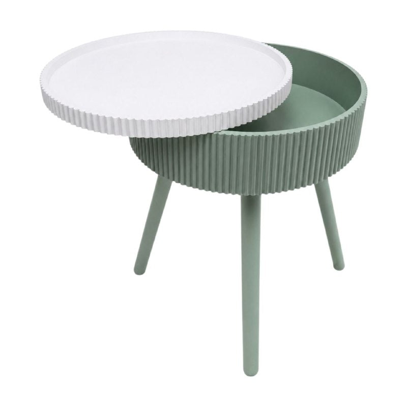 MESA AUXILIAR MULTIFUNCIONAL CON ESPACIO DE ALMACENAMIENTO Y TAPA REMOVIBLE 48.2 x 39.4 CM
