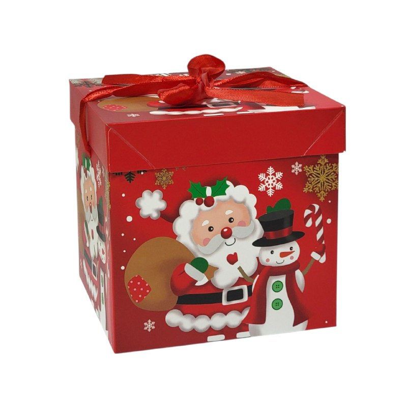 CAJA DE REGALO NAVIDEÑA MEDIANA 15X15CM