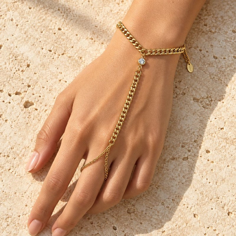 PULSERA DE ENCHAPE PARA DAMA 19CM