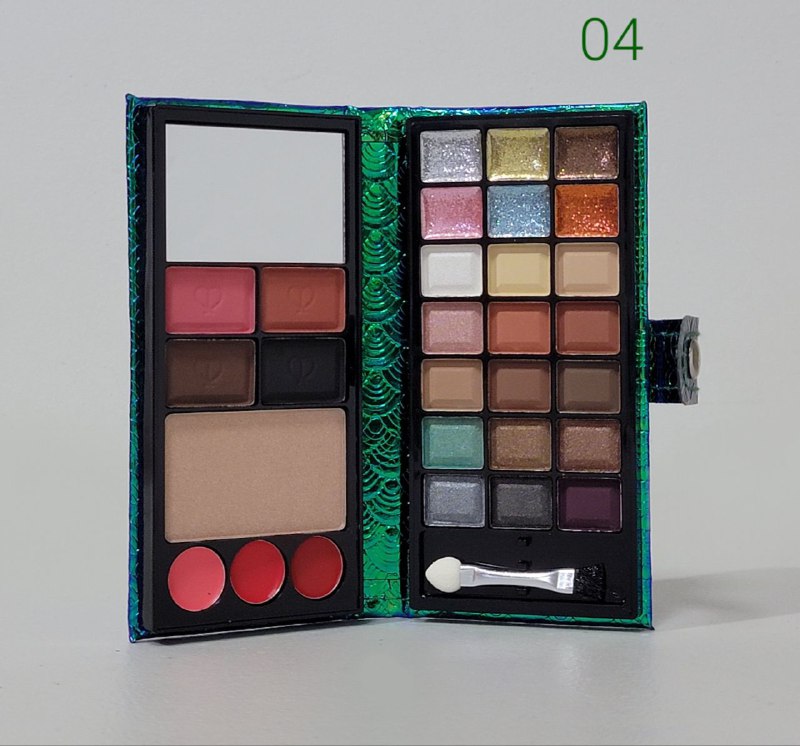 SOMBRAS DE OJOS EN KIT 3 EN 1, 18 SOMBRA,1 POLVO, 3 RUBOR 3 BRILLOS ENGOL COLLECTIONS 5.5G